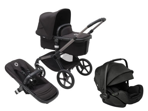 Immagine di Bugaboo trio Fox 5 con Otter graphite/midnight black-midnight black - Passeggini trio e duo