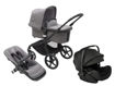 Immagine di Bugaboo trio Fox 5 con Otter black/grey melange-grey melange - Passeggini trio