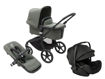 Immagine di Bugaboo trio Fox 5 con Otter black/forest green- forest green - Passeggini trio