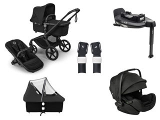Immagine di Bugaboo trio Fox 5 Renew completo black/heritage black-heritage black - Passeggini trio e duo