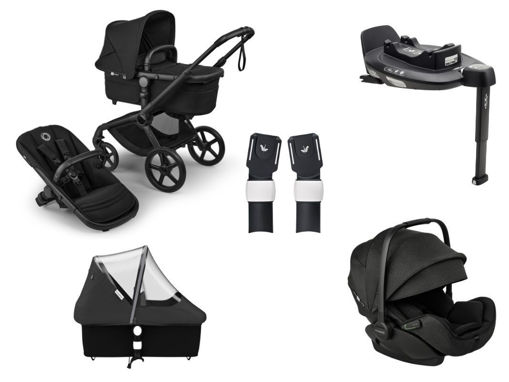 Immagine di Bugaboo trio Fox 5 Renew completo black/heritage black-heritage black - Passeggini trio