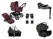Immagine di Bugaboo trio Fox 5 Renew completo black/dark cherry-dark cherry - Passeggini trio