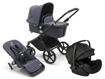 Immagine di Bugaboo trio Fox Cub sistema modulare black/stormy blue-stormy blue - Passeggini trio