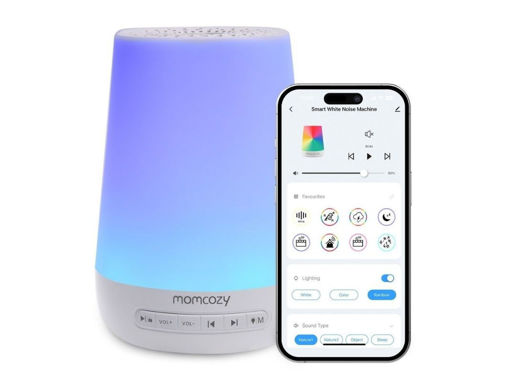 Immagine di Momcozy Baby Sound Machine con App rumore bianchi e luce notturna - Luci antibuio