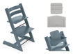Immagine di Stokke seggiolone Tripp Trapp fjord blue + cuscino anthracite - Seggioloni pappa