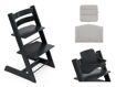 Immagine di Stokke seggiolone Tripp Trapp nero + cuscino anthracite - Seggioloni pappa