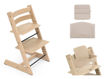 Immagine di Stokke seggiolone Tripp Trapp rovere naturale + cuscino beige - Seggioloni pappa