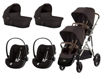 Immagine di Cybex trio gemellare Gazelle S tpe-chocolate brown - Passeggini gemellari