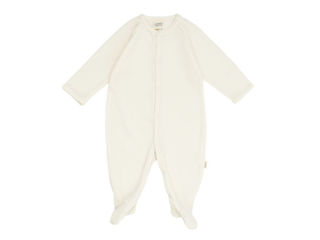 Immagine di Wooly Organic tutina con piedi Noos ecru in lana seta tg 56/62 - Tutine