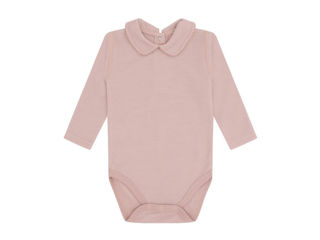 Immagine di Hust & Claire body manica lunga lana-bambù rosa tg 6m (68 cm) - Body neonato