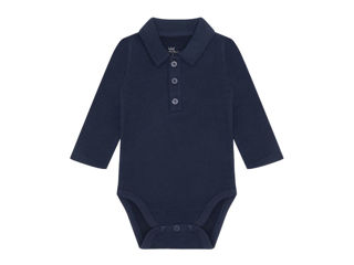 Immagine di Hust & Claire body manica lunga lana-bambù blu tg 3m (62 cm) - Body neonato