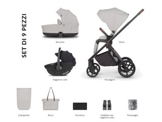 Immagine di Venicci trio Claro vanilla con Tiago nero - Passeggini trio