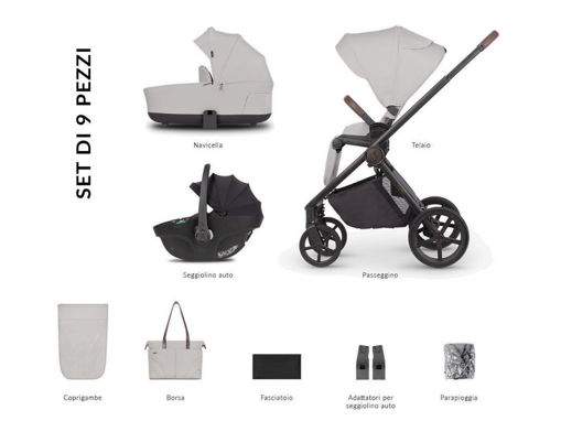 Immagine di Venicci trio Claro vanilla con Tiago nero - Passeggini trio