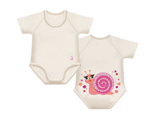 Immagine di J BIMBI body taglia unica 0-36 mesi in bambù Slow Friends lumaca - Body neonato