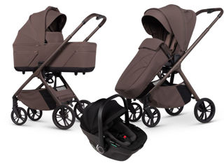 Immagine di Venicci trio Tila noce con Tiago nero - Passeggini trio