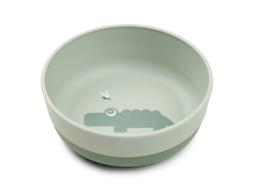 Immagine di Done by Deer ciotola con base antiscivolo croco green - Piatti e posate