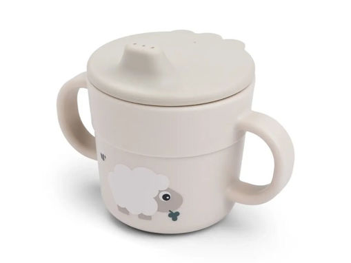 Immagine di Done by Deer tazza con beccuccio e manici Tiny Farm sabbia - Tazze e bicchieri