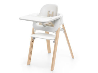 Immagine di Stokke seggiolone Steps white/natural - Seggioloni pappa