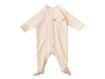 Immagine di Wooly Organic tutina con piedi GOTS natural ecru/pink sand tg 50-56