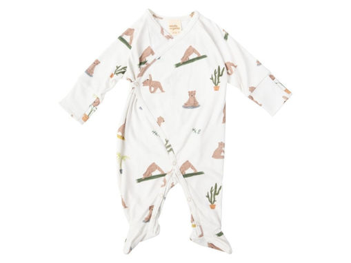 Immagine di Wooly Organic tutina wrap GOTS yoga teddy print tg 56-62 - Tutine