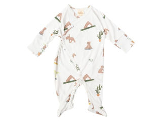 Immagine di Wooly Organic tutina wrap GOTS yoga teddy print tg 62-68 - Tutine