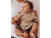 Immagine di Wooly blusa e culotte in mussola GOTS melange ecru-brown tg 68-74