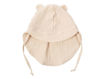 Immagine di Wooly Organic cappello in mussola con orecchie orso natural ecru tg 48/50 - Cappelli