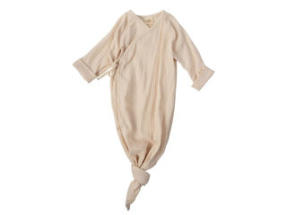 Immagine di Wooly Organic tutina a kimono con nodo in mussola GOTS tg 0-6 mesi - Tutine