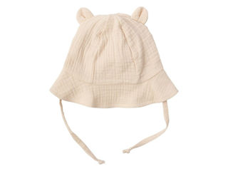 Immagine di Wooly Organic cappello da sole in mussola GOTS natural ecru tg 44/48 - Cappelli