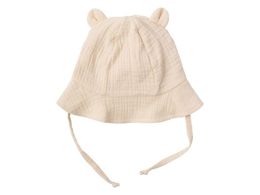 Immagine di Wooly Organic cappello da sole in mussola GOTS natural ecru tg 44/48 - Cappelli