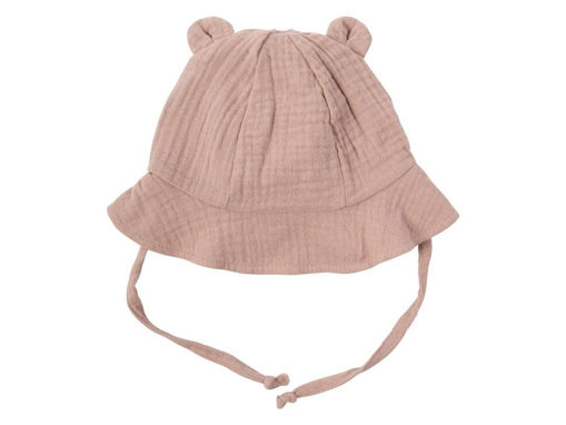Immagine di Wooly Organic cappello da sole in mussola GOTS pink sand tg 42/44 - Cappelli