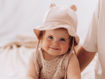 Immagine di Wooly Organic cappello da sole in mussola GOTS pink sand tg 42/44