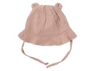 Immagine di Wooly Organic cappello da sole in mussola GOTS pink sand tg 48/50 - Cappelli