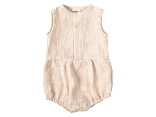 Immagine di Wooly Organic pagliaccetto in mussola GOTS natural ecru tg 68/74 - Tutine