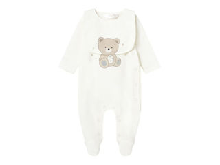 Immagine di Mayoral pigiama e bavaglino neonato ecrù tg. 1-2 mesi - Tutine