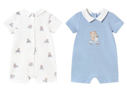 Immagine di Mayoral set pigiama corto con colletto 2 pz cielo tg. 2-4 mesi - Tutine