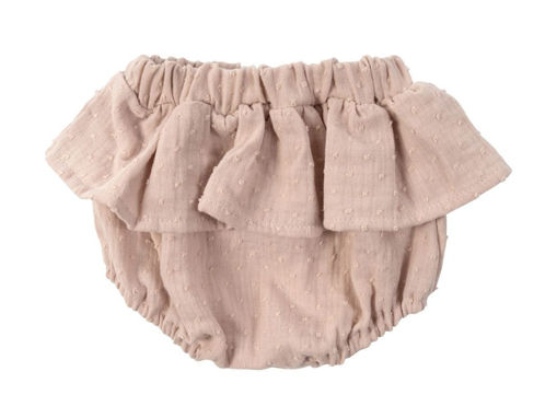 Immagine di Wooly Organic culotte in mussola con volant GOTS light old pink tg 56-62 - Pantaloni