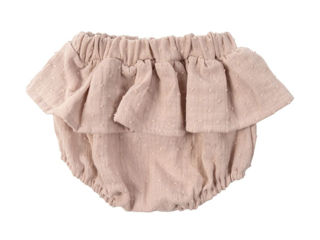 Immagine di Wooly Organic culotte in mussola con volant GOTS light old pink tg 62-68 - Pantaloni