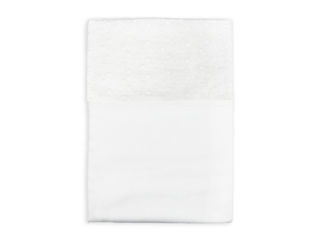 Immagine di Bamboom lenzuolino in satin con bordo sangallo lettino bianco 140x100 cm 293TE00009-01 - Corredino nanna