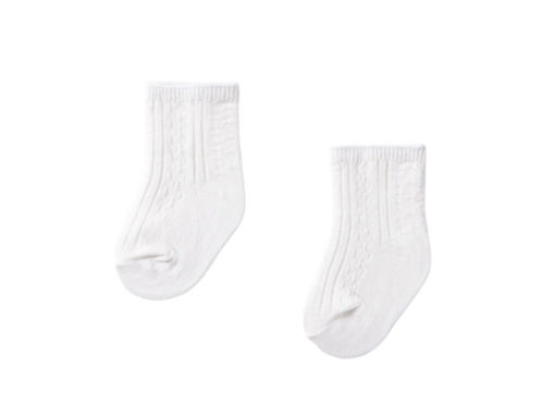 Immagine di Mayoral calze corte eleganti bianco tg. 0 mesi - Calzine per neonato