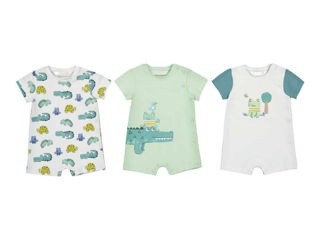 Immagine di Mayoral set pigiama corto coccodrillo 3 pz mela tg. 1-2 mesi - Tutine