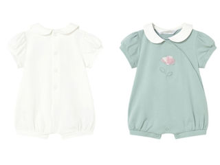 Immagine di Mayoral set pigiama corto ricamato 2 pz verde acqua tg. 1-2 mesi - Tutine
