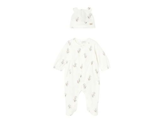 Immagine di Mayoral pigiama lungo con cappello ecrù tg. 0-1 mesi - Tutine