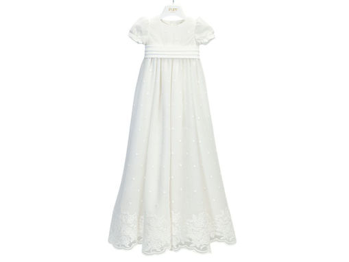 Immagine di Pure abito lungo tulle ricamato panna PC05231 tg 6 mesi - Vestiti