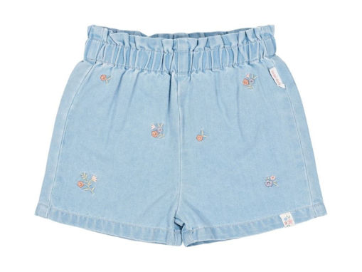 Immagine di Little Dutch pantaloncino ricamato denim blue tg. 80 - Pantaloni