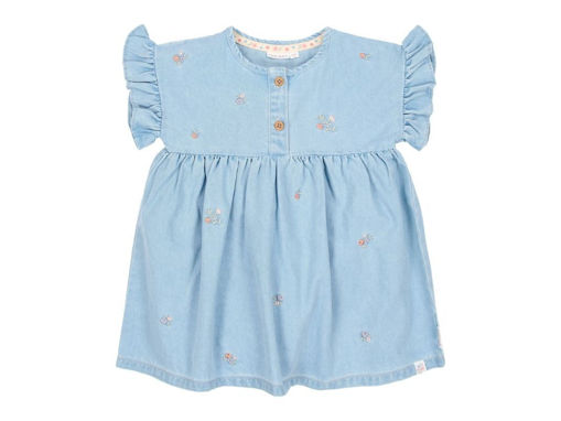 Immagine di Little Dutch vestito ricamato volant denim blue tg. 80 - Vestiti