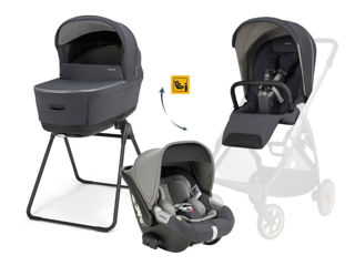 Immagine di Inglesina Sistema Quattro Electa Darwin Recline Evo senza telaio garage grey - Navicelle