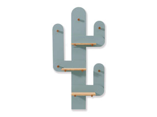 Immagine di Alondra appendiabiti a forma di cactus con mensole legno kaktú H253 - Complementi d'arredo