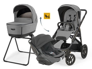 Immagine di Inglesina Sistema Quattro Aptica XT + Darwin Recline Evo i-Size canyon grey 2026 - Passeggini trio e duo