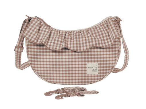Immagine di Walking Mum borsa a tracolla gondola Praliné Vichy moka - Borse e organizer